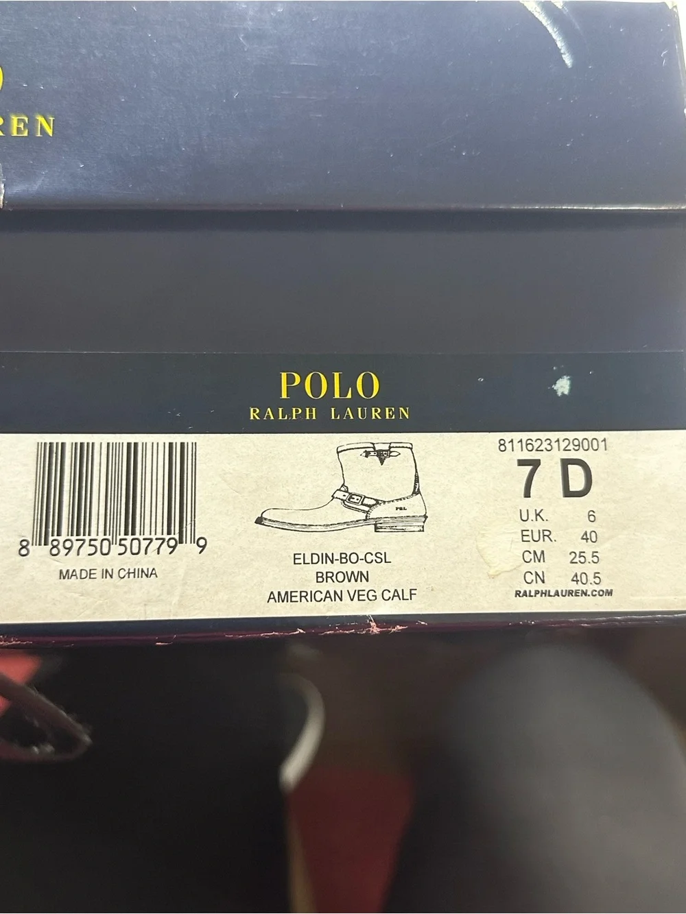 Polo by Ralph Lauren Brown Leather Harness Mid-Calf Boots